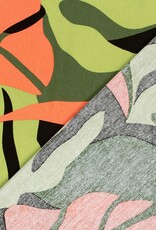Viscose Linnen  - Bel Leaves - Green