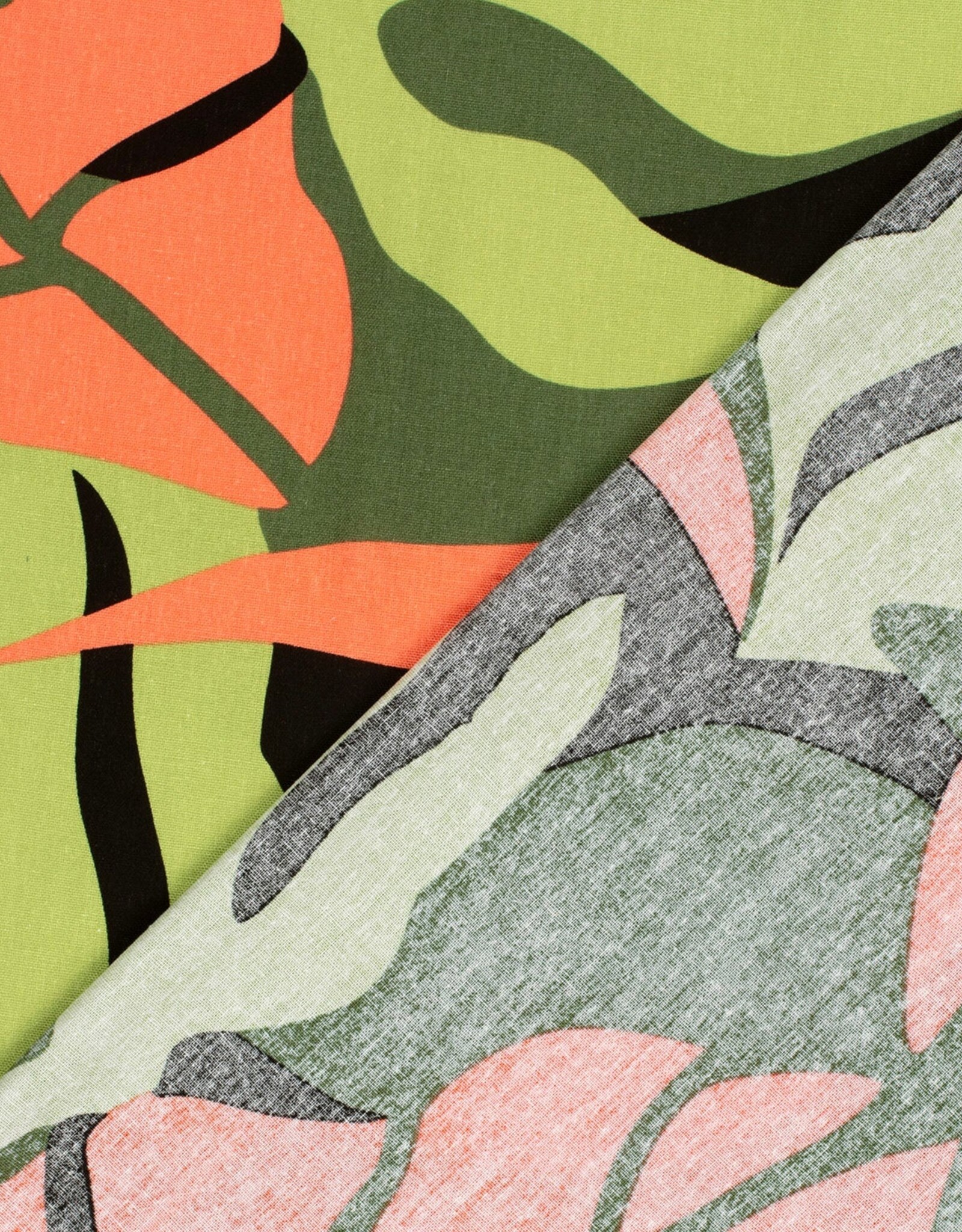 Viscose Linnen  - Bel Leaves - Green