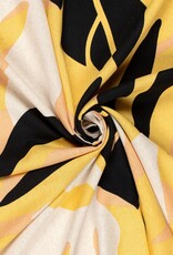 Viscose Linnen  - Bel Leaves - Yellow
