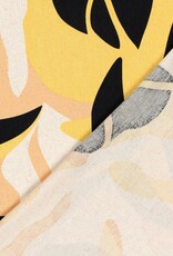 Viscose Linnen  - Bel Leaves - Yellow