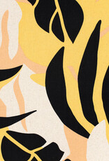 Viscose Linnen  - Bel Leaves - Yellow