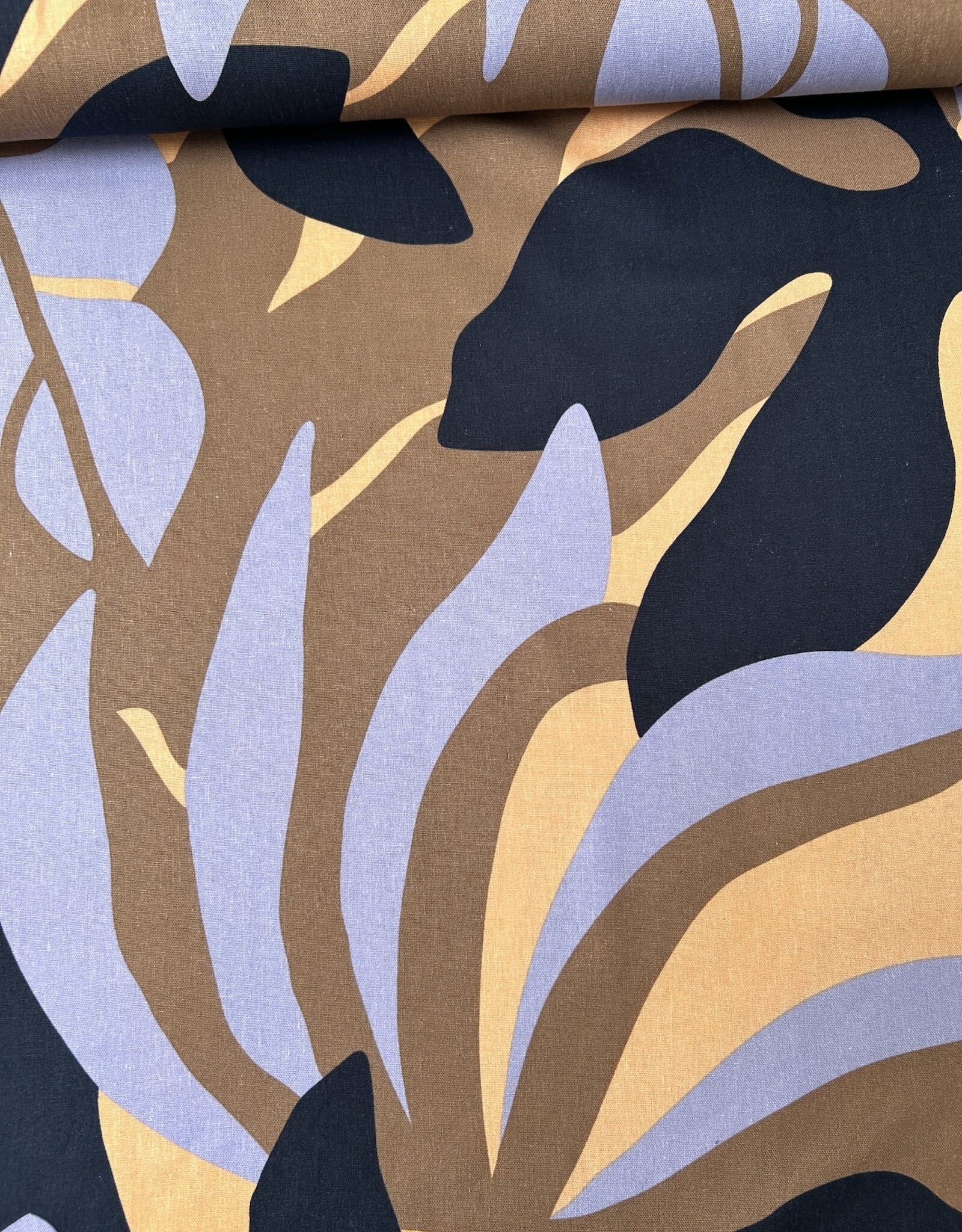 Viscose Linnen  - Bel Leaves - Lilac