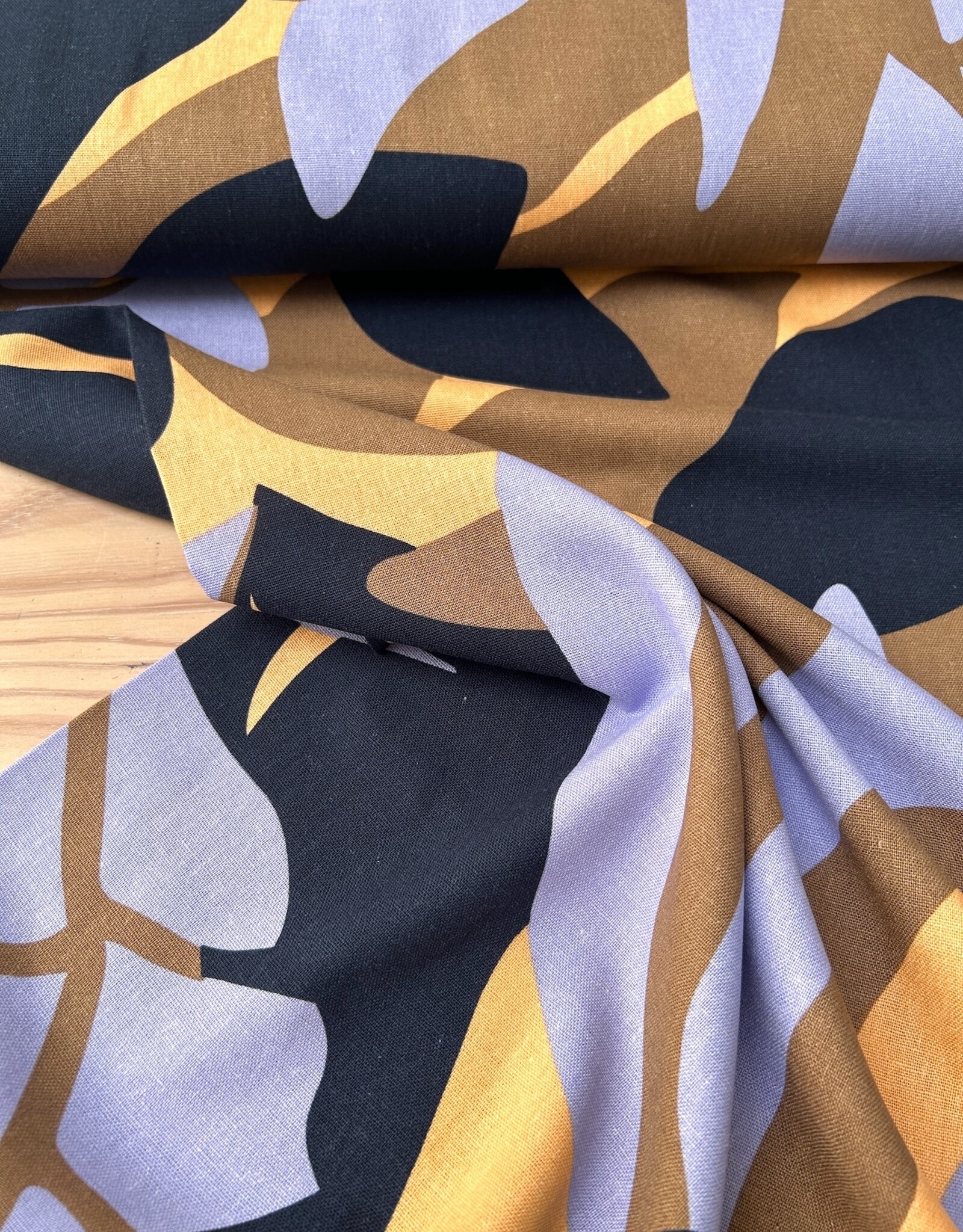Viscose Linnen  - Bel Leaves - Lilac