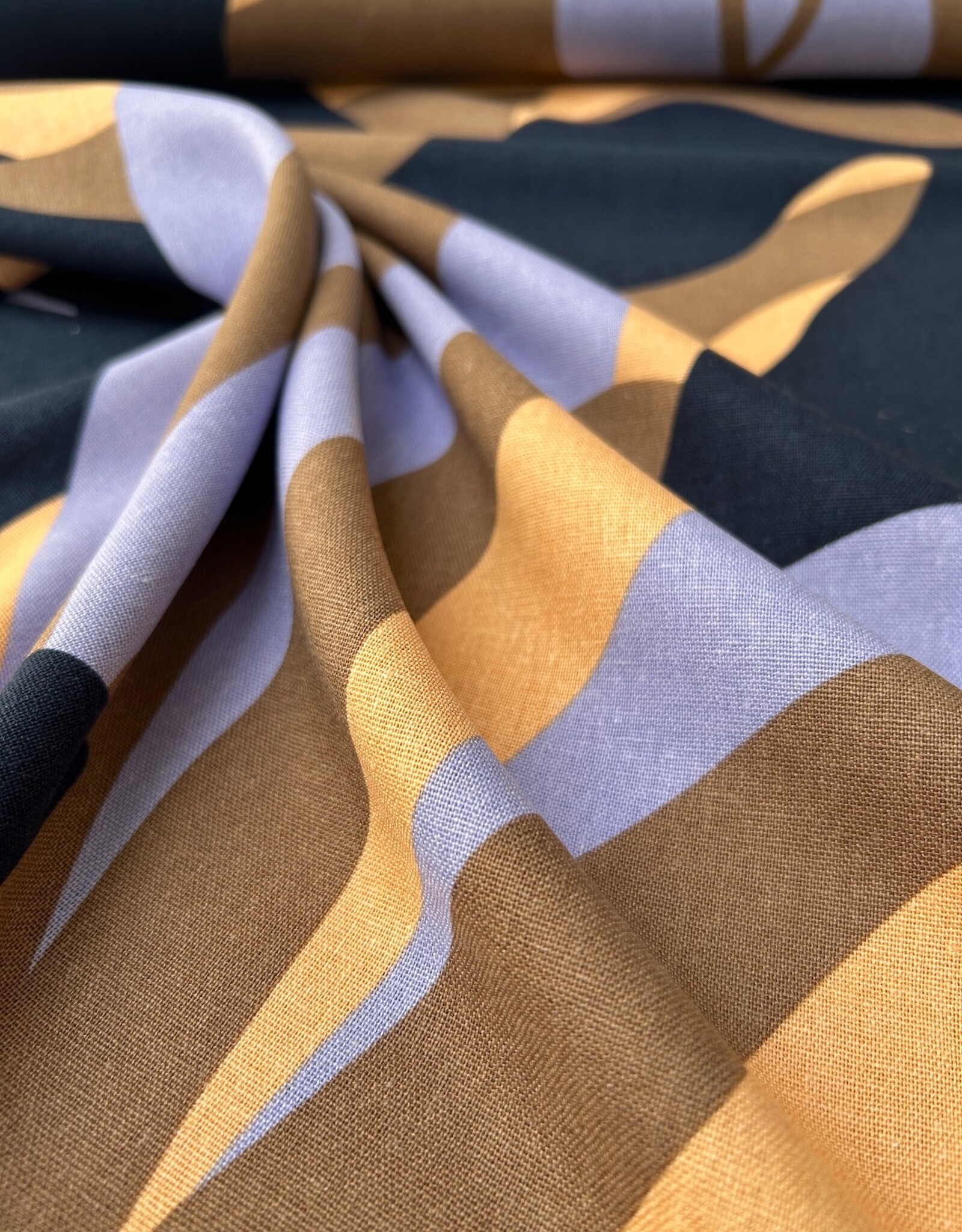 Viscose Linnen  - Bel Leaves - Lilac