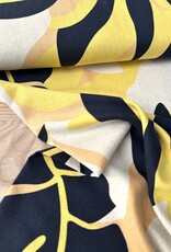 Viscose Linnen  - Bel Leaves - Yellow