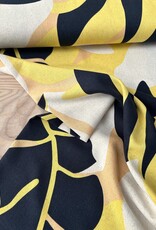 Viscose Linnen  - Bel Leaves - Yellow