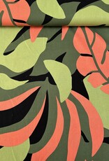Viscose Linnen  - Bel Leaves - Green