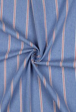 Jeans - Streepjes - Blauw Rood