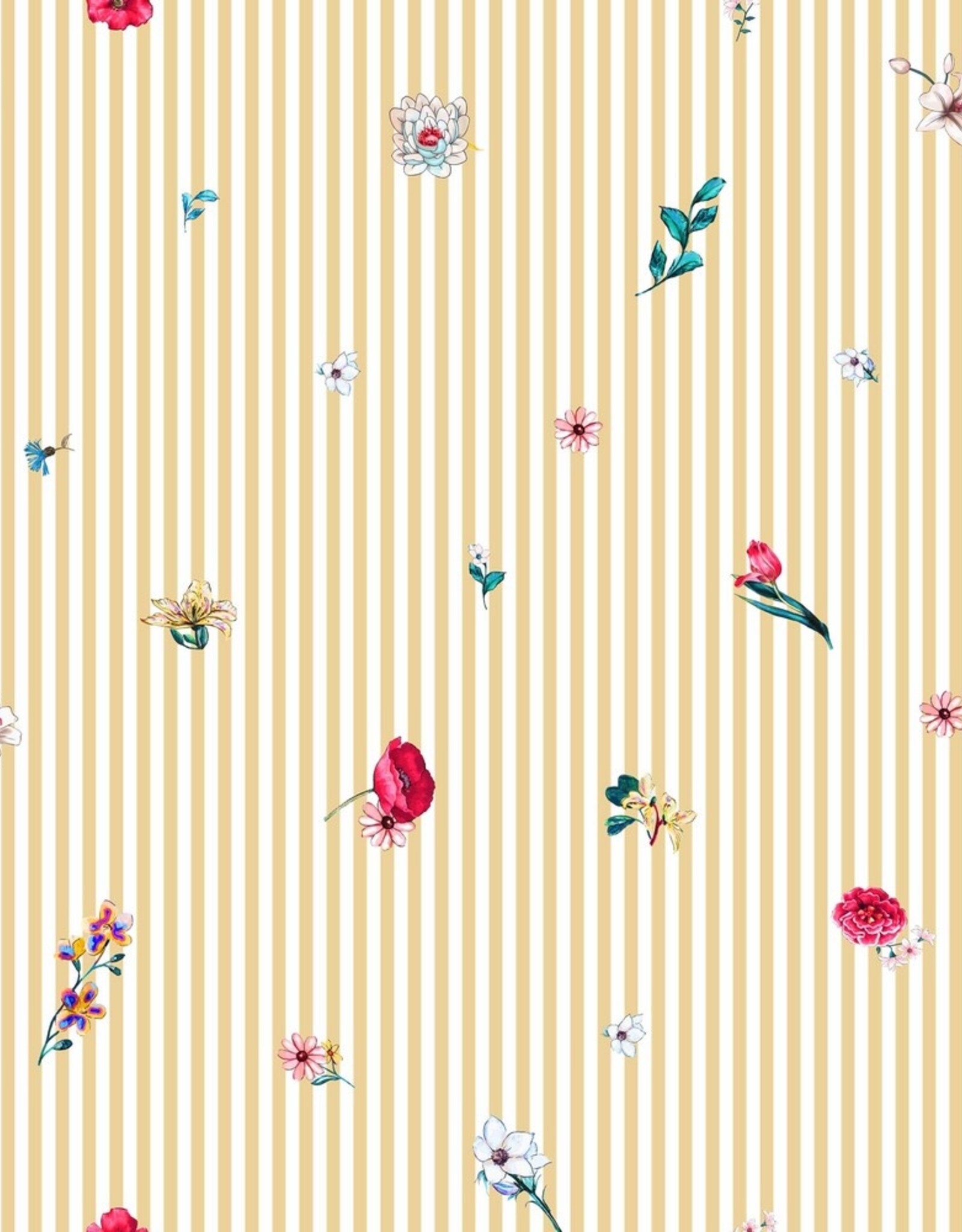 Fijne Katoen - Stripes & Flowers