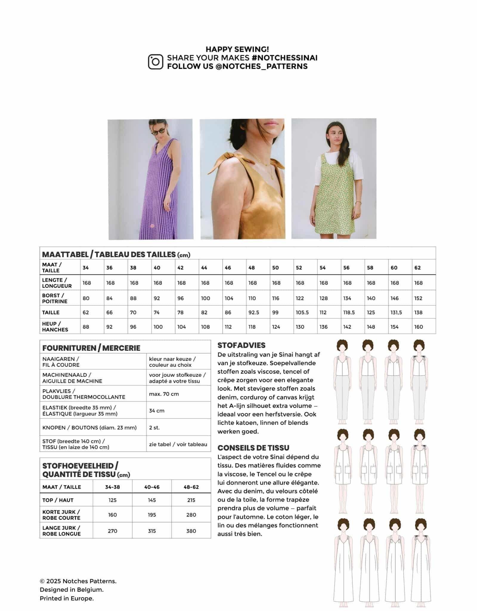 notches Patroon - SINAI top & jurk
