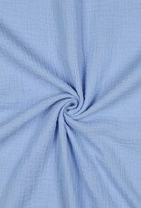 Double Gauze - Effen - Licht Blauw