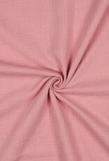 Double Gauze - Effen - Zacht rose