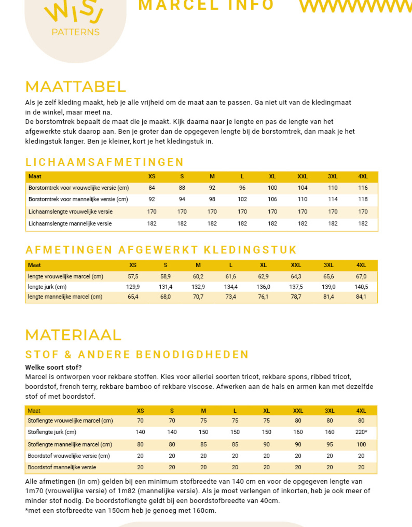 WISJ Patroon -  Marcel top & jurk
