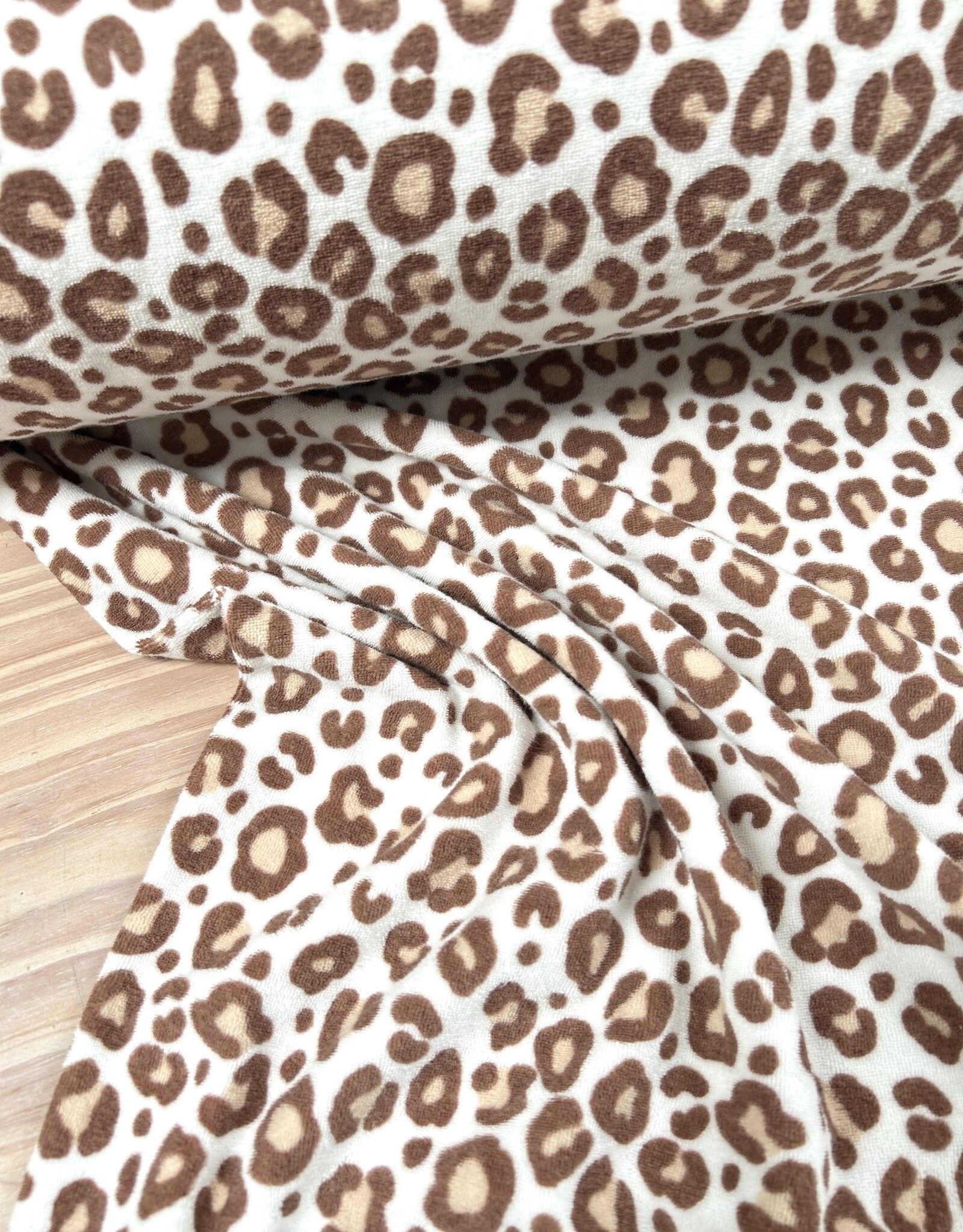 Rekbare Badstof - Spons - Panter Spots