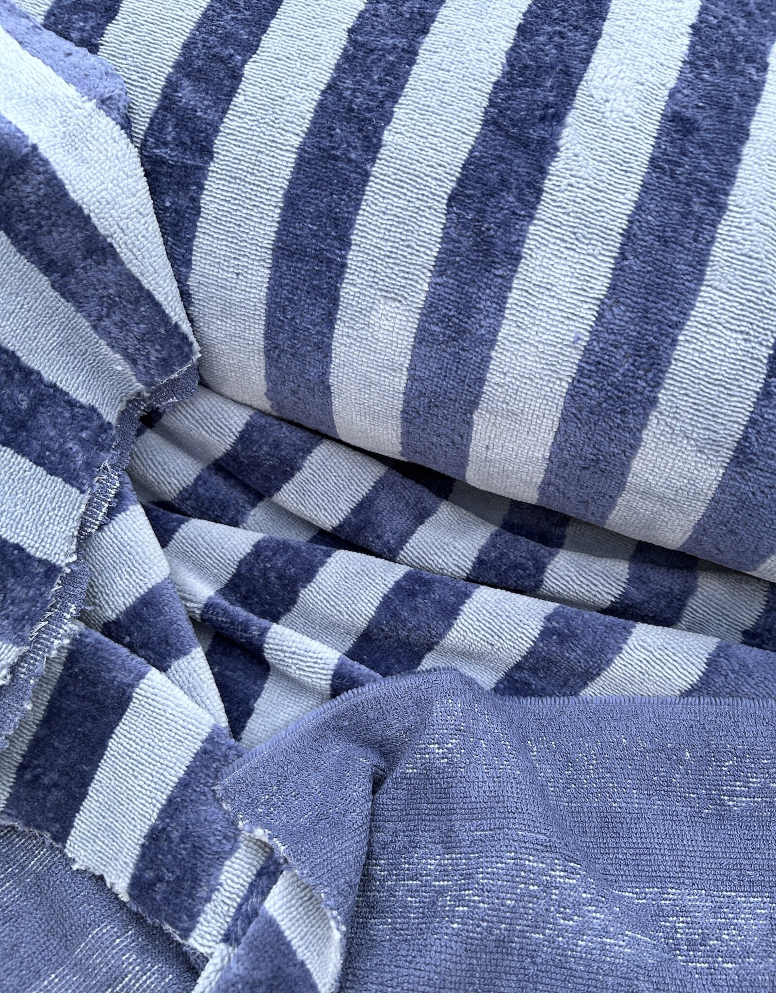 Badstof - Streep - Blauw