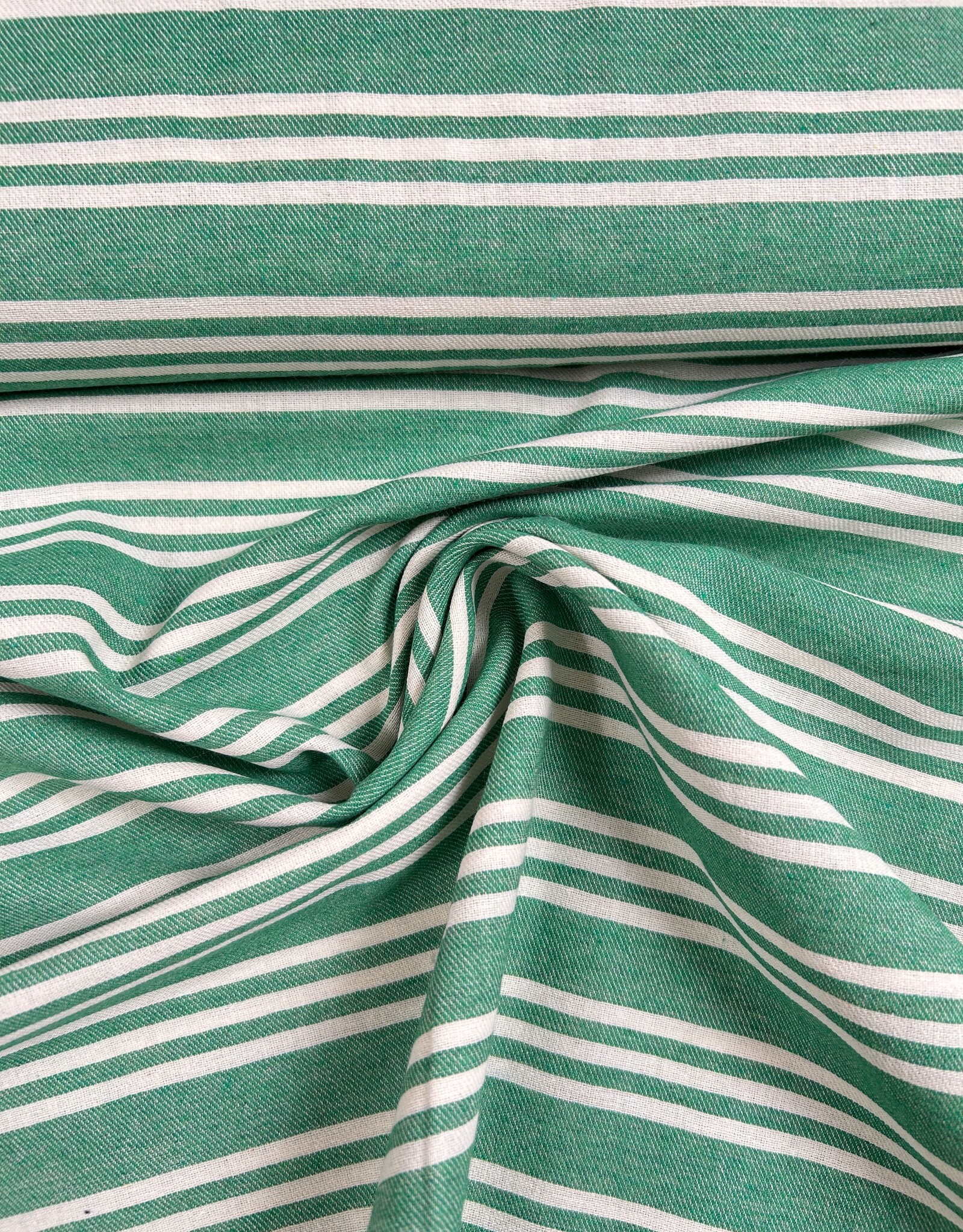 Katoen Mix - Streep groen