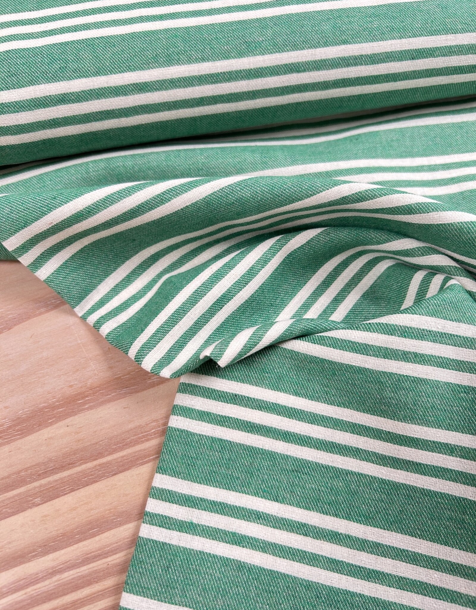 Katoen Mix - Streep groen