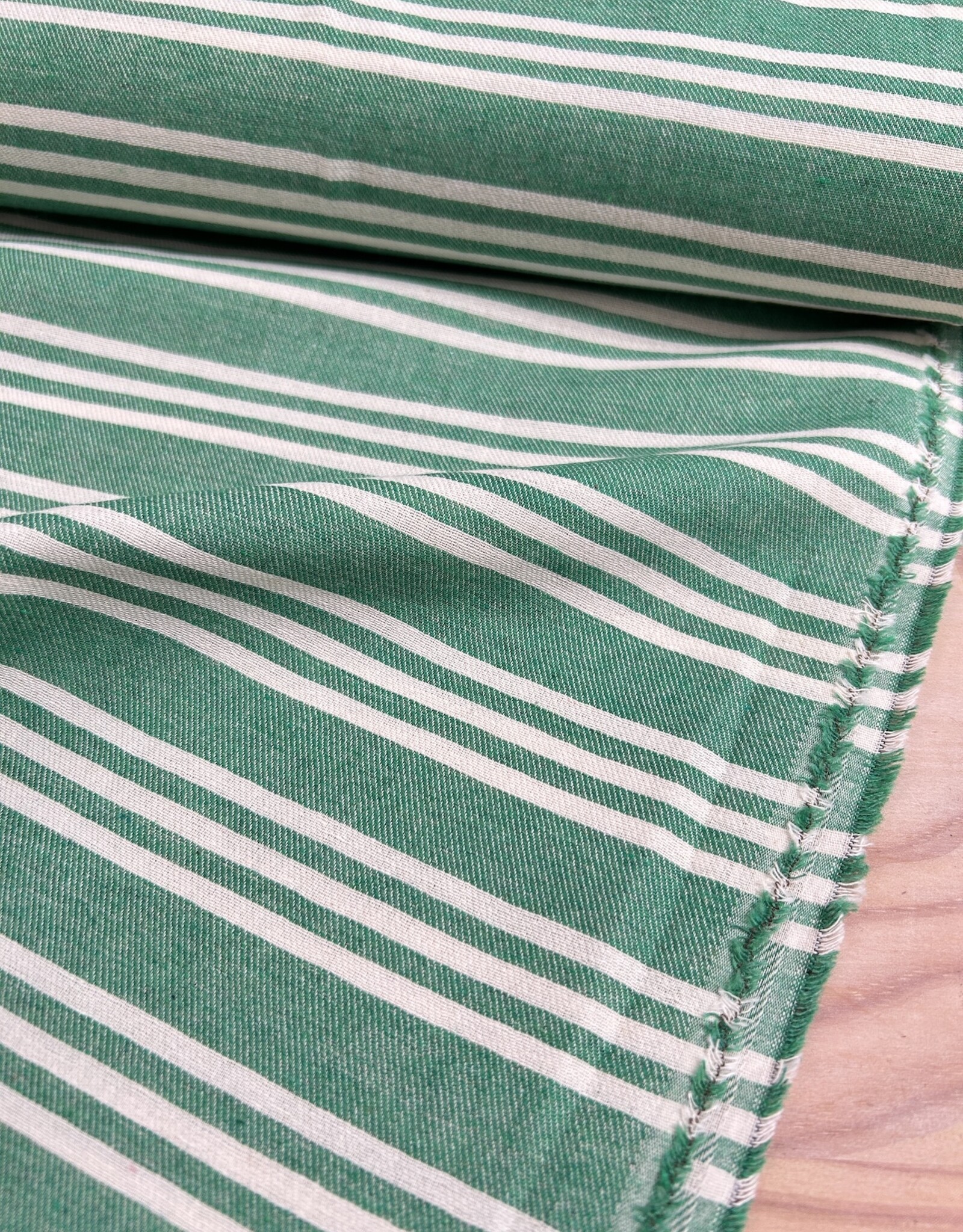 Katoen Mix - Streep groen