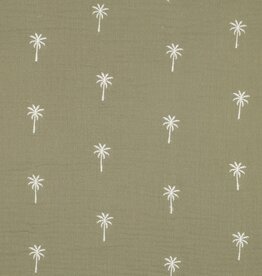 Double Gauze - Broderie - Palmtree