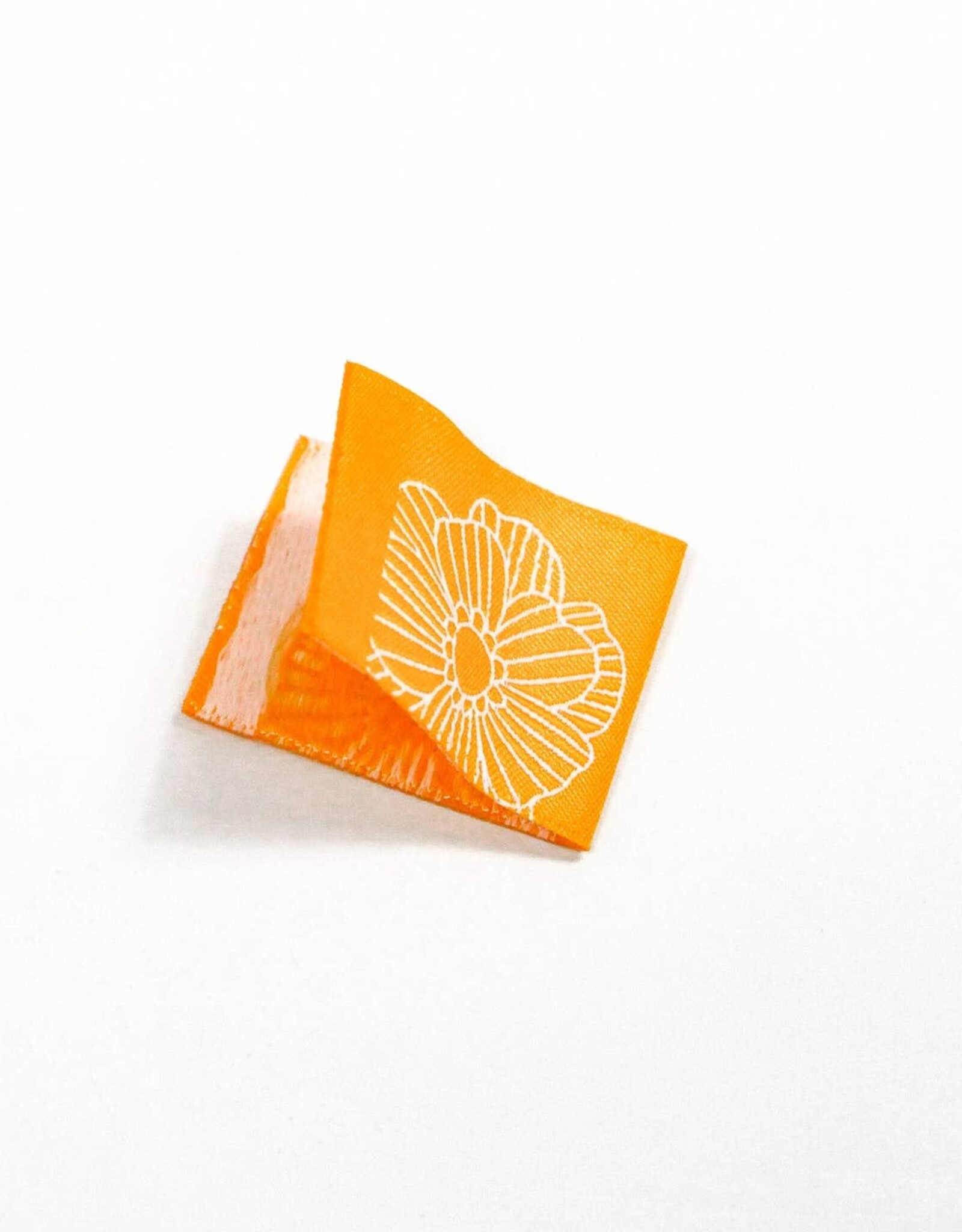 5 Naailabels - Bloem geel