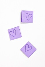 5 Naailabels - Lilac Hart