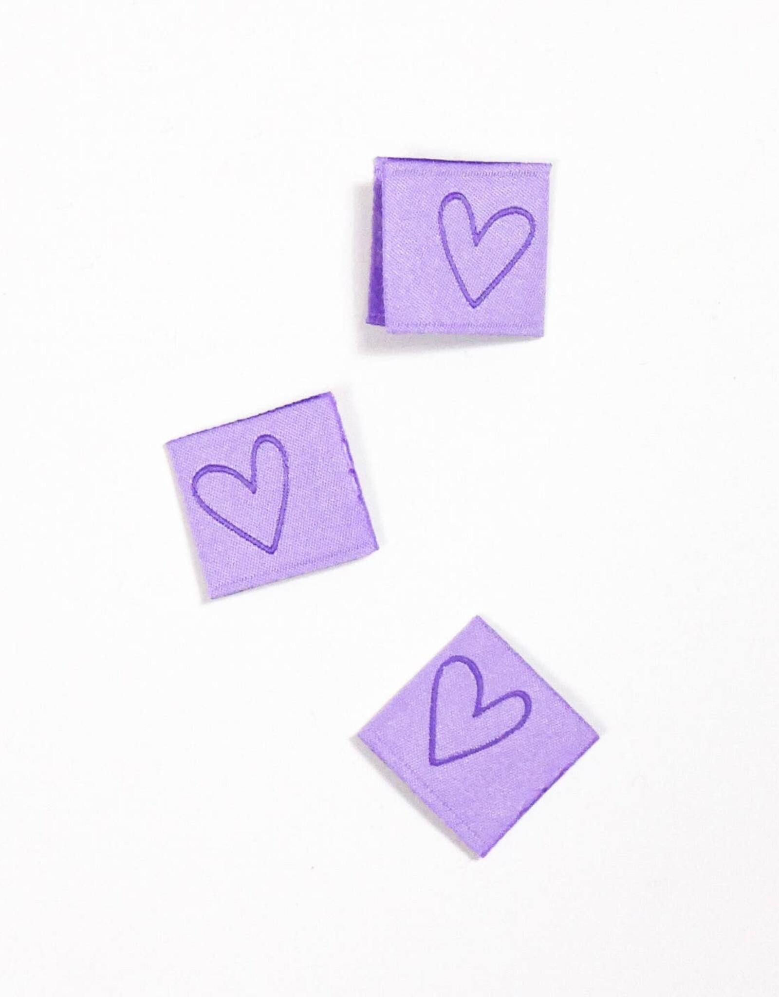 5 Naailabels - Lilac Hart