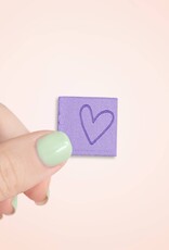 5 Naailabels - Lilac Hart