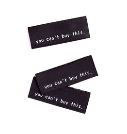 5 Naailabels - You Can't ... - Zwart