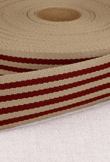 Tassenband - Beige/Bordeaux Tassenband - Beige/Bordeaux