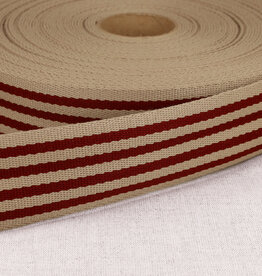 Tassenband - Beige/Bordeaux