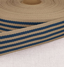 Tassenband - Beige/Marine