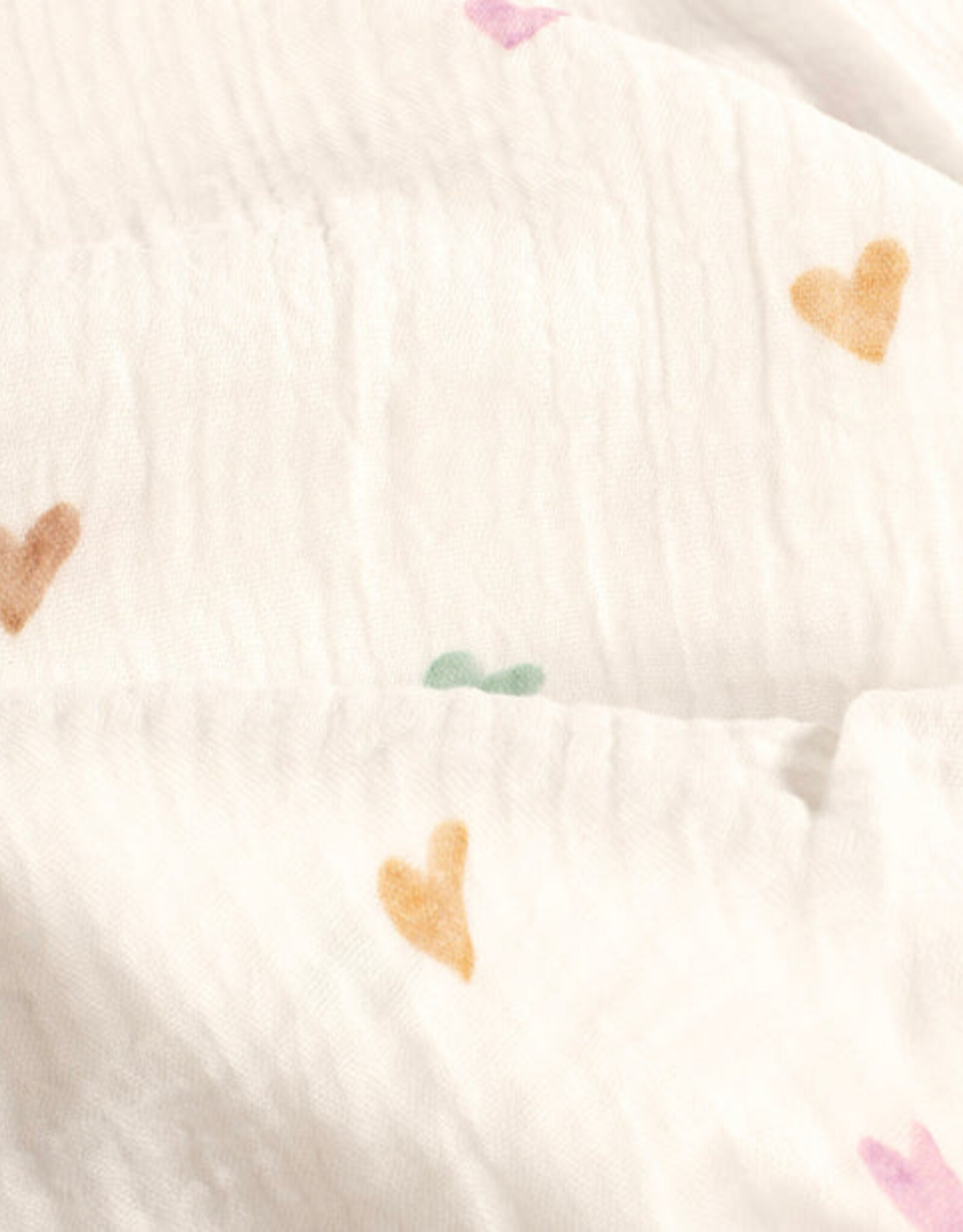 Double Gauze - Hearts Pastel