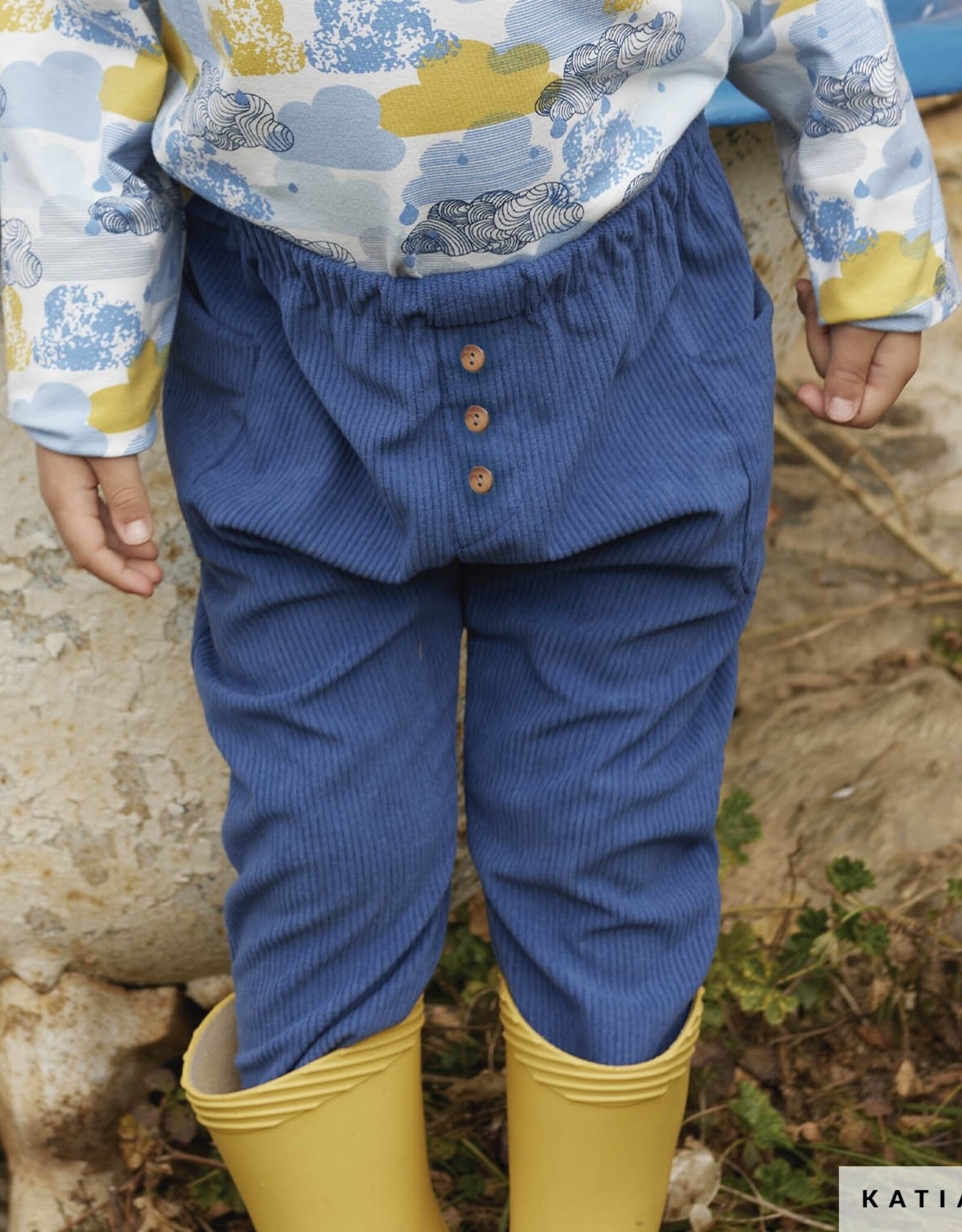 Katia Fabrics Soft Corduroy - Jeansblauw