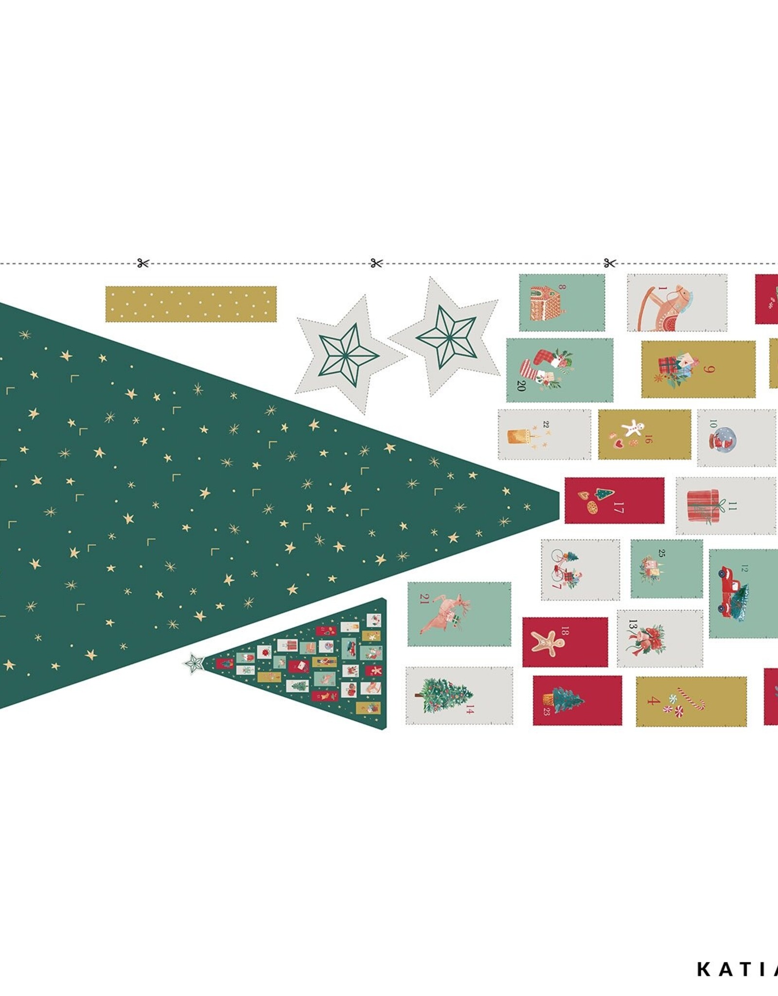 Paneel Adventkalender - Kerstboom