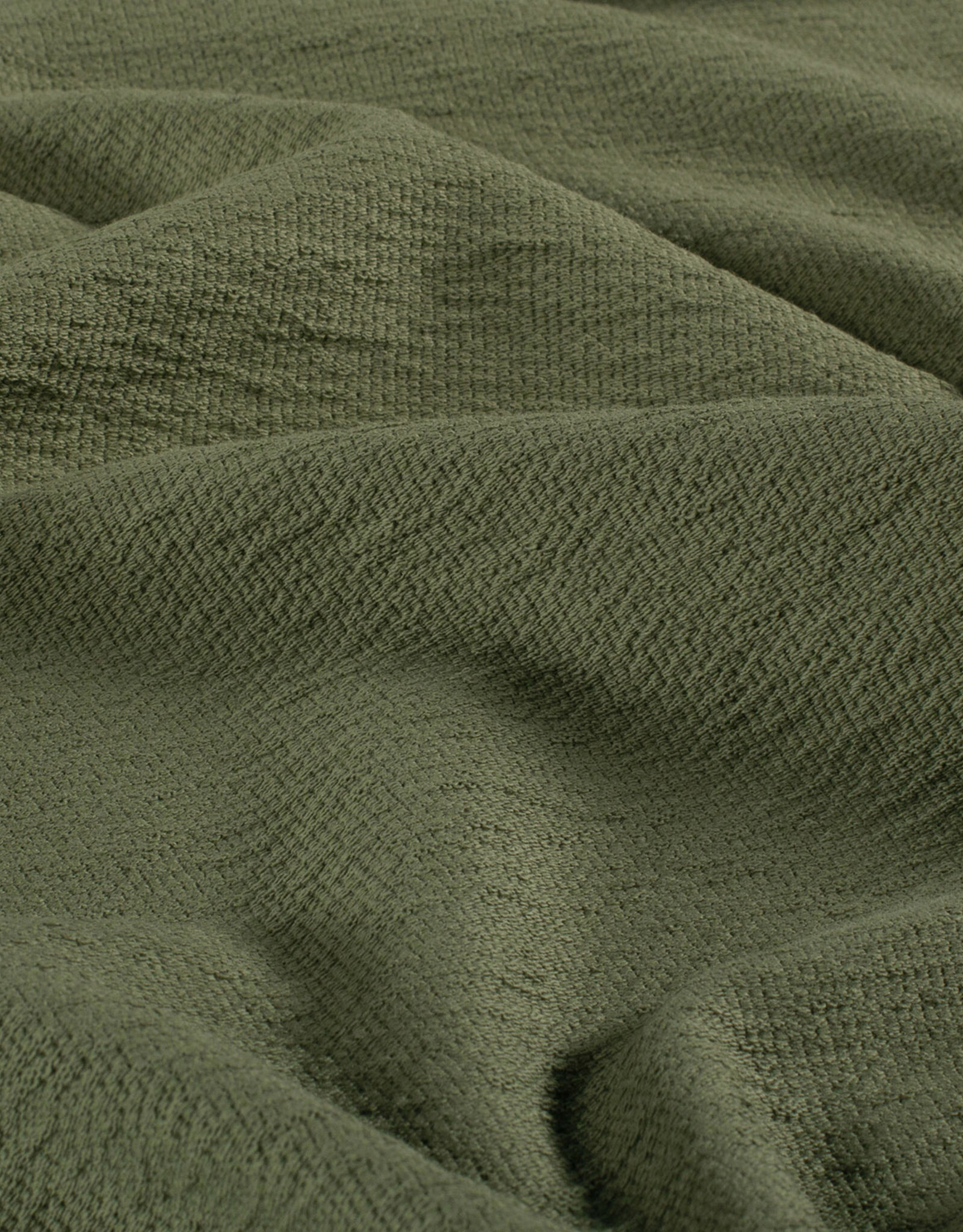 French Terry Crepe - Kaki groen