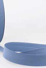 Katoen Biais -  grijs blauw 028