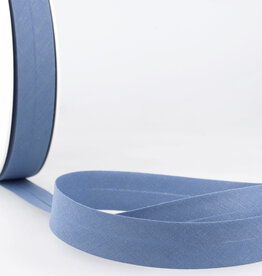 Katoen Biais -  grijs blauw 028