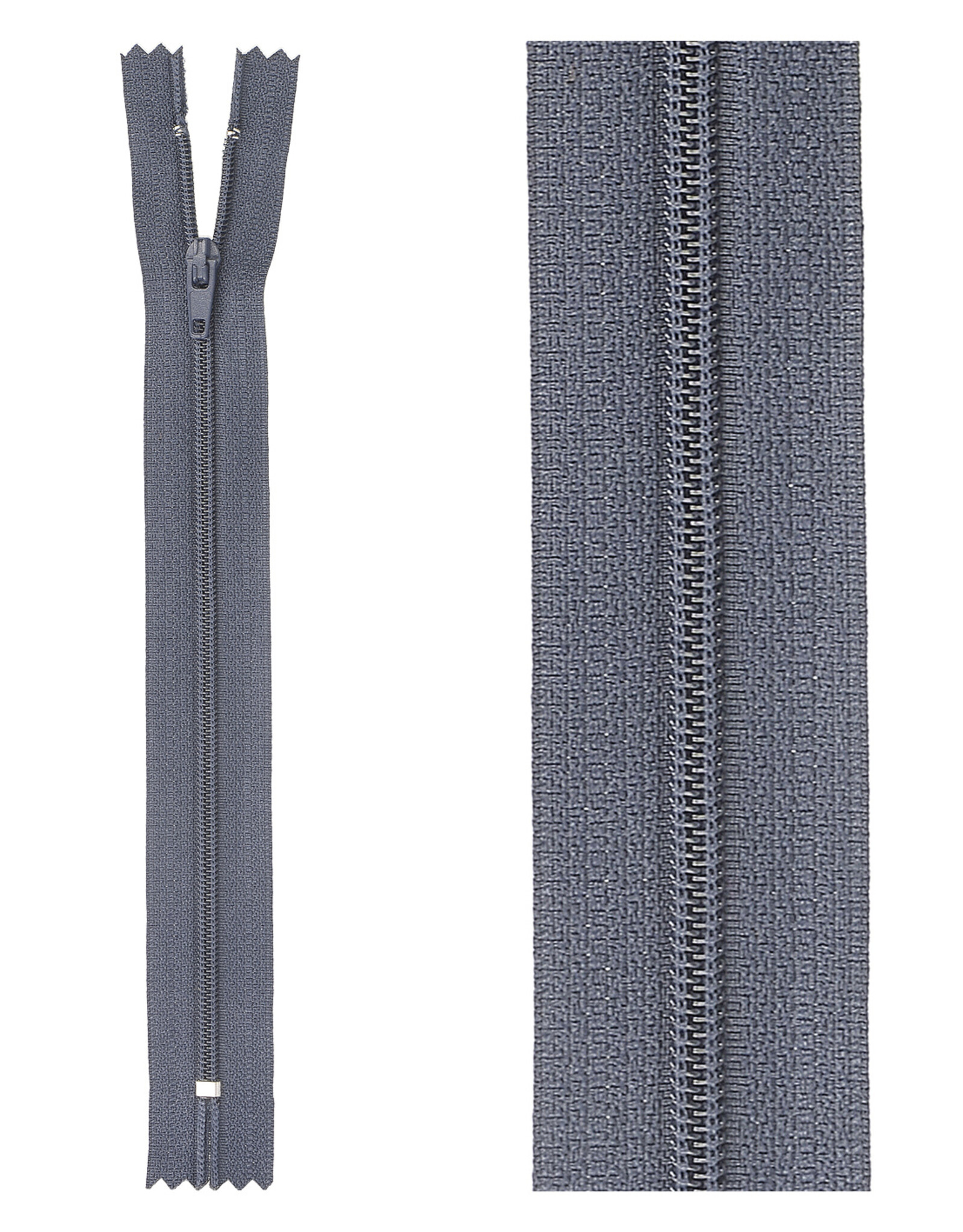 Klassieke Rits - Antriciet Blauw 560