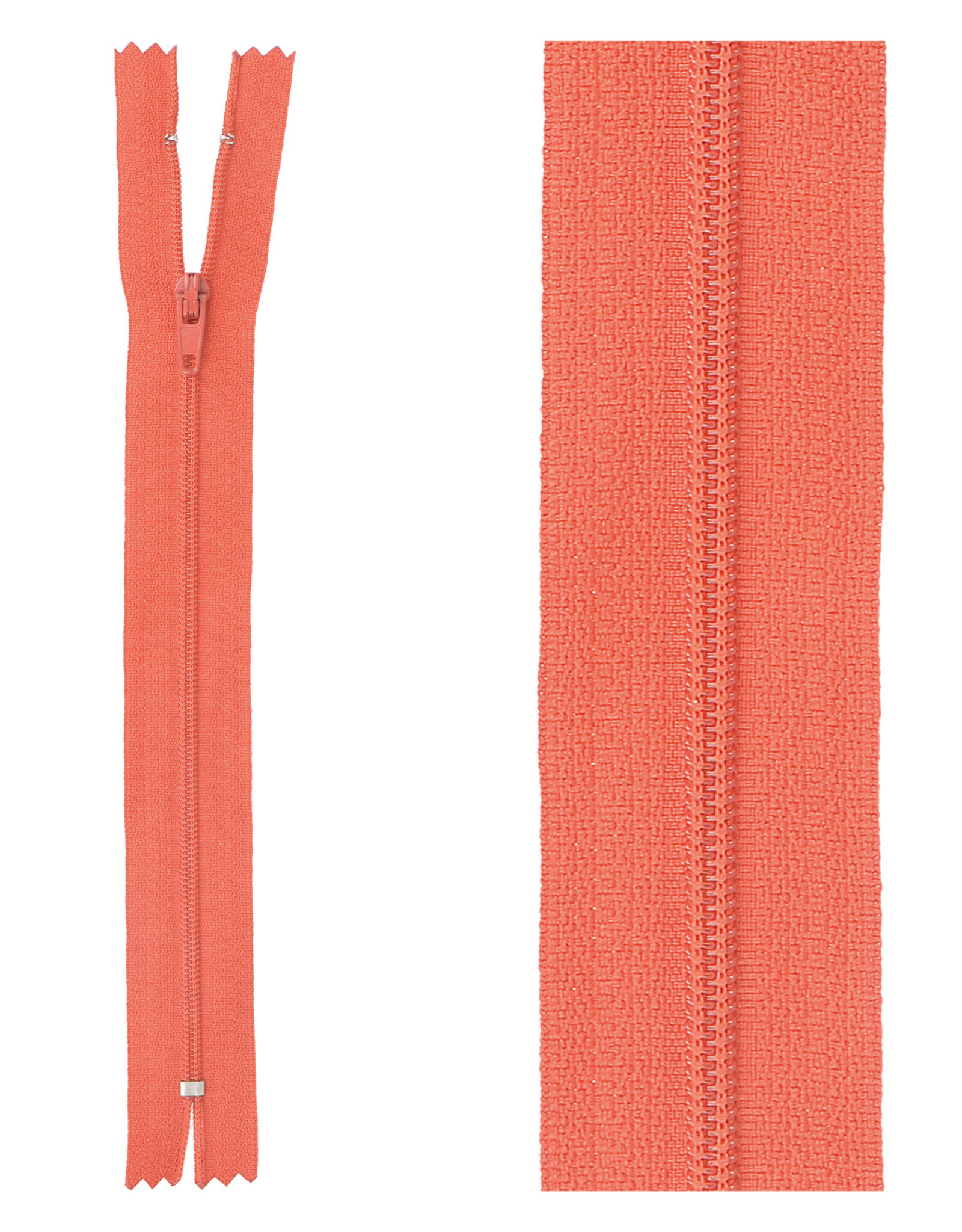 Klassieke Rits - orange rood 820