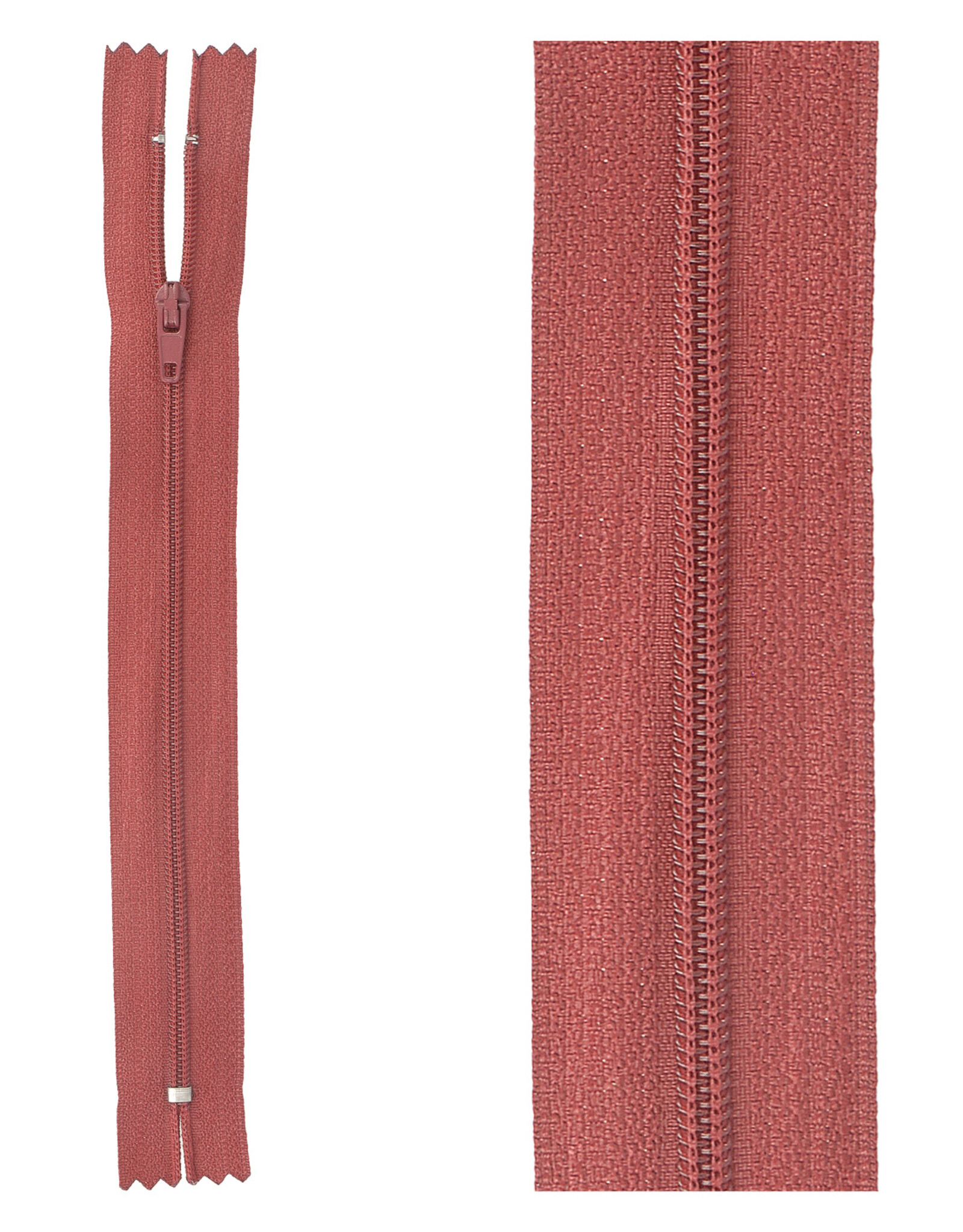 Klassieke Rits - warm rood 520