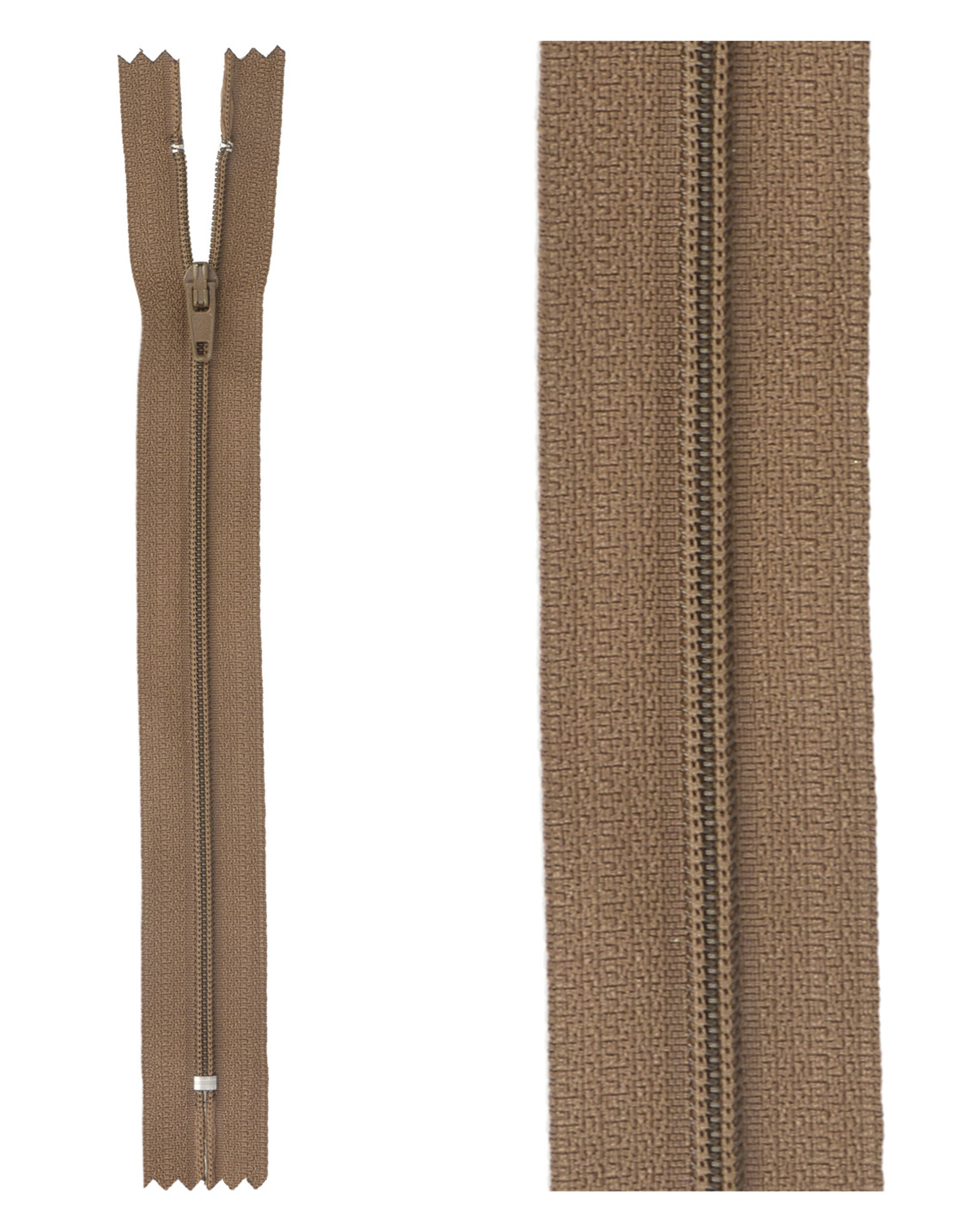 Klassieke Rits - bruin taupe 563