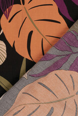 Viscose Crepe - Autumn Leaves -  Bordeaux