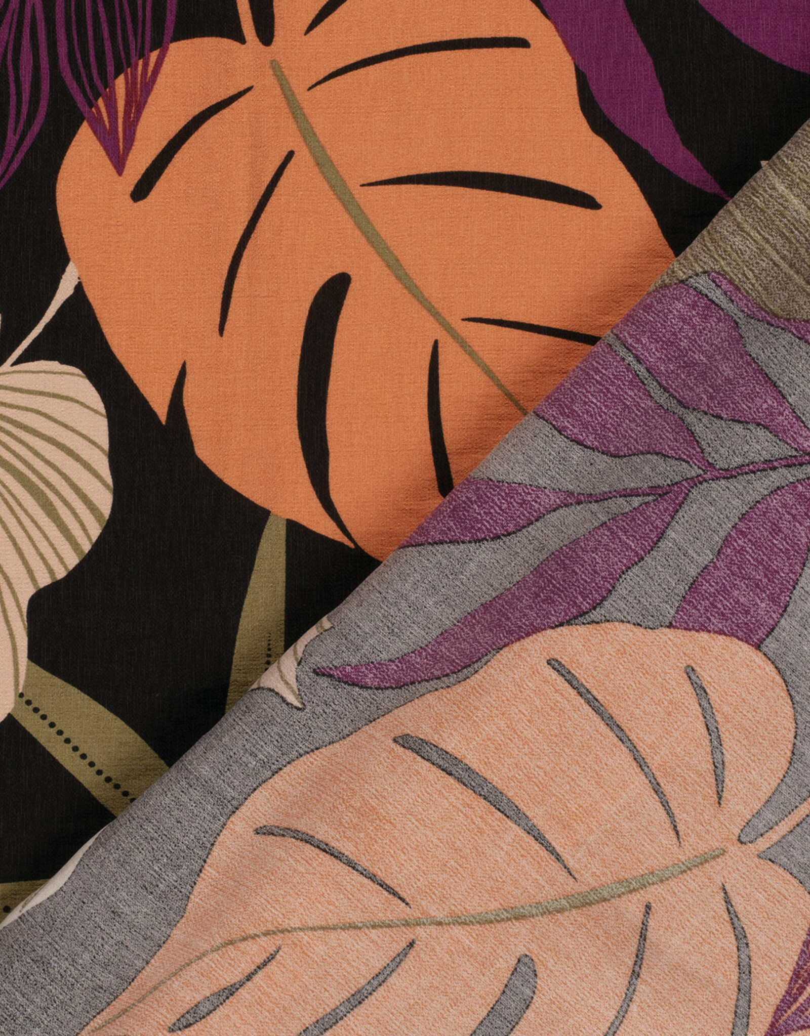 Viscose Crepe - Autumn Leaves -  Bordeaux