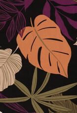 Viscose Crepe - Autumn Leaves -  Bordeaux