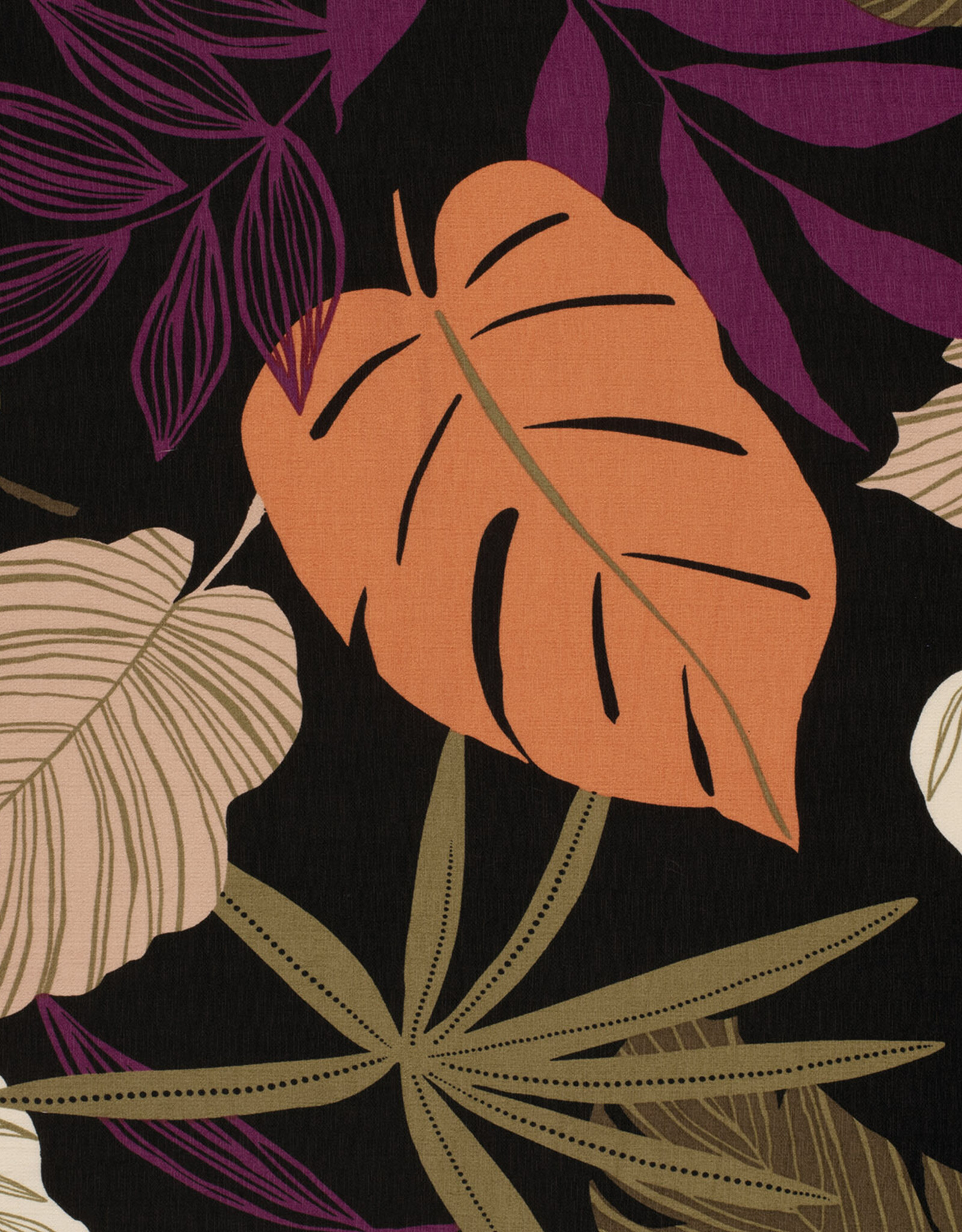 Viscose Crepe - Autumn Leaves -  Bordeaux