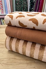 Double Gauze - Effen Red Brown Double Gauze - Effen Red Brown