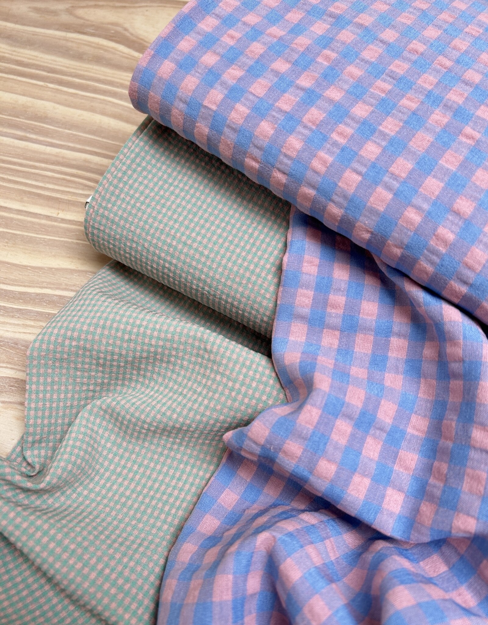 Seersucker - Vichy - Blauw - Copy