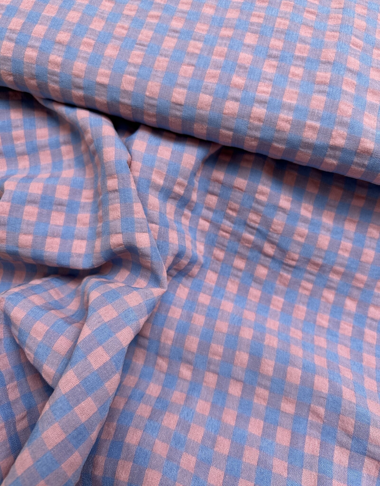 Seersucker - Vichy - Blauw - Copy