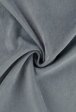 Soepele ribfluweel - Grijsblauw