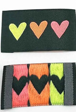 Naailabels - Hearts Neon